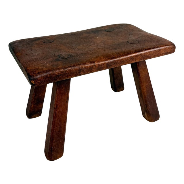 Vintage Colonial Maple Footstool by Cushman For Sale