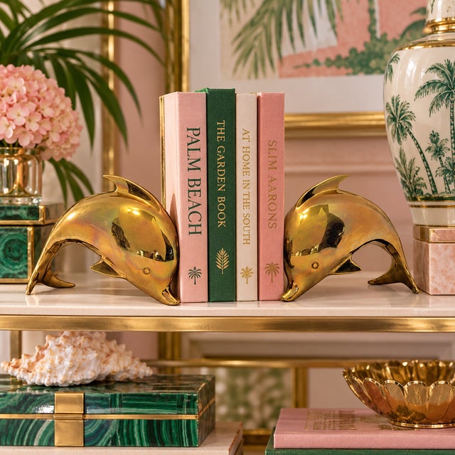 Mid-Century Modern 1980s Dolbi Cashier Solid Brass Dolphin Porpoise Sculptural Bookends - a Pair For Sale - Image 3 of 13