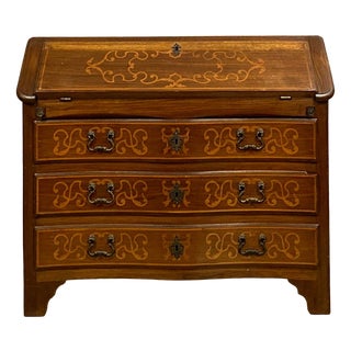 Antique Louis XV Chest of Drawers in Precious Wood Marquetry, 1890s For Sale