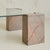Modern Vintage Italian Pink Granite Coffee Table with Beveled Glass Top For Sale - Image 3 of 18