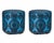 Pair of Moroccan Art Deco Style Round Upholstered Pouf Stools, American, 1980 For Sale - Image 9 of 11