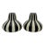 Bauhaus Era Velten Vordamm Art Deco Vase Pair in Black and White For Sale