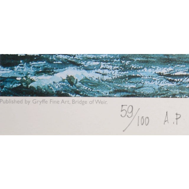 Late 20th Century "Cumbrae Ferry From the Pencil, Largs" Scotland Maritime Limited Edition Print, Framed For Sale In Monterey, CA - Image 6 of 7