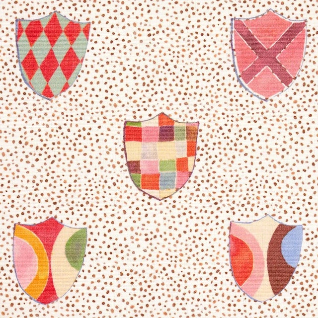 Happy Menocal Sample - Schumacher x Happy Menocal Heraldic Fabric In Sprezzatura For Sale - Image 4 of 6