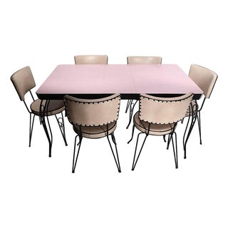 7 Piece 1950's Mid Century Kitchen Dining Set For Sale