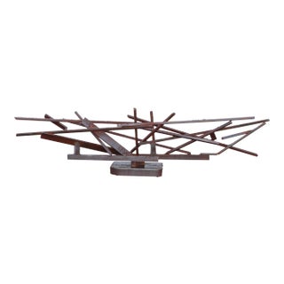 1960s Large Modernist Steel Sculpture For Sale