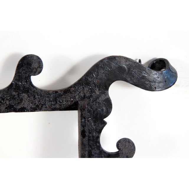 Black C.1900's Hand Wrought Iron Arts & Crafts Period Fireplace Surround For Sale - Image 8 of 12