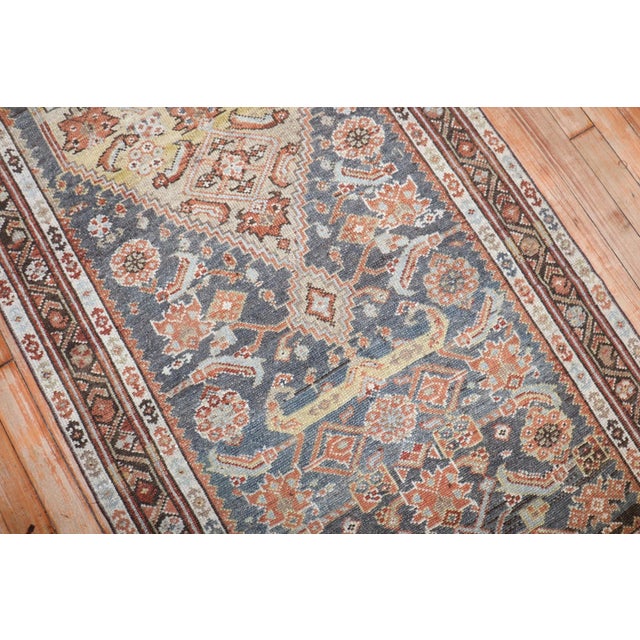 Persian Kurdish Antique Persian Medallion Runner - 2'10" x 8' For Sale - Image 3 of 10
