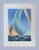 Late 20th Century Vintage 1990's Embossed Sail Boat Serigraph For Sale - Image 5 of 6