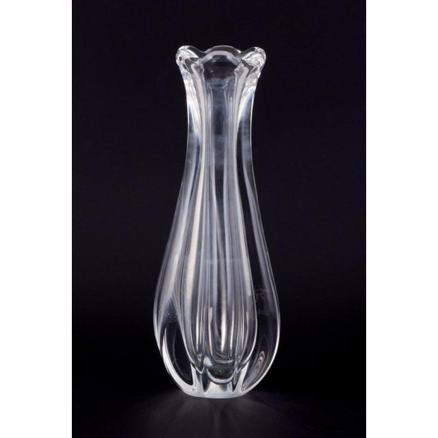 Siljan Art Glass Vase in Clear Glass by Jan Johansson for Orrefors, Sweden For Sale - Image 4 of 7