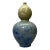 Vintage Shiwan Double-Gourd Porcelain Vase With Crystalline Glaze For Sale