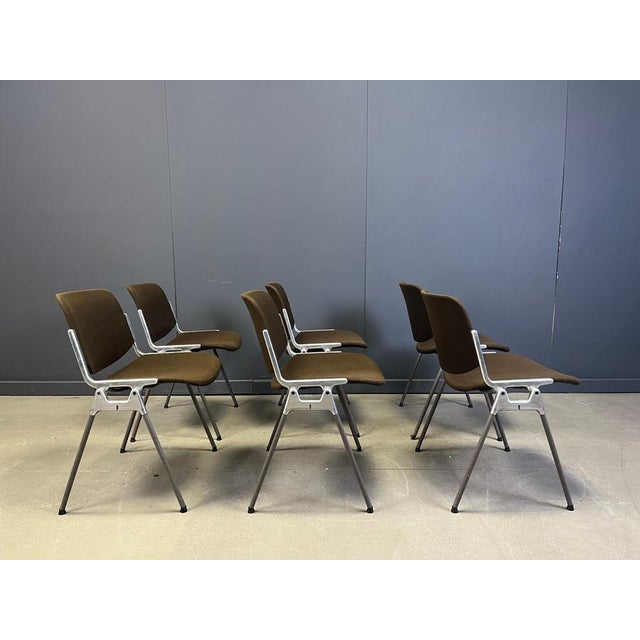 Castelli Vintage DSC 106 Side Chairs by Giancarlo Piretti for Castelli, 1970, Set of 6 For Sale - Image 4 of 11