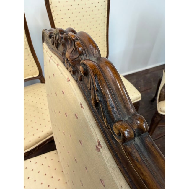 Carved French Provincial Style Dining Chairs for John Widdicomb, Set of Six For Sale - Image 14 of 17