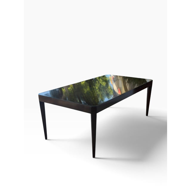 Wood Art Deco Style Nancy Corzine Modern Mahogany Dining Table For Sale - Image 7 of 7