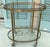 Brass Mid Century Brass Oval Serving Cart With Removable Gallery Tray Top and Bottle Rack For Sale - Image 8 of 8