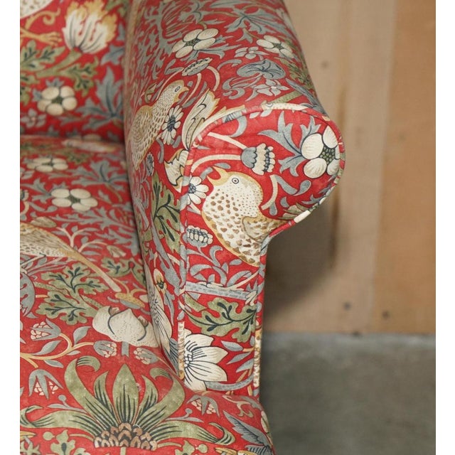 Modern Strawberry Thief Fabric Library Lounge Chair from William Morris For Sale - Image 10 of 18