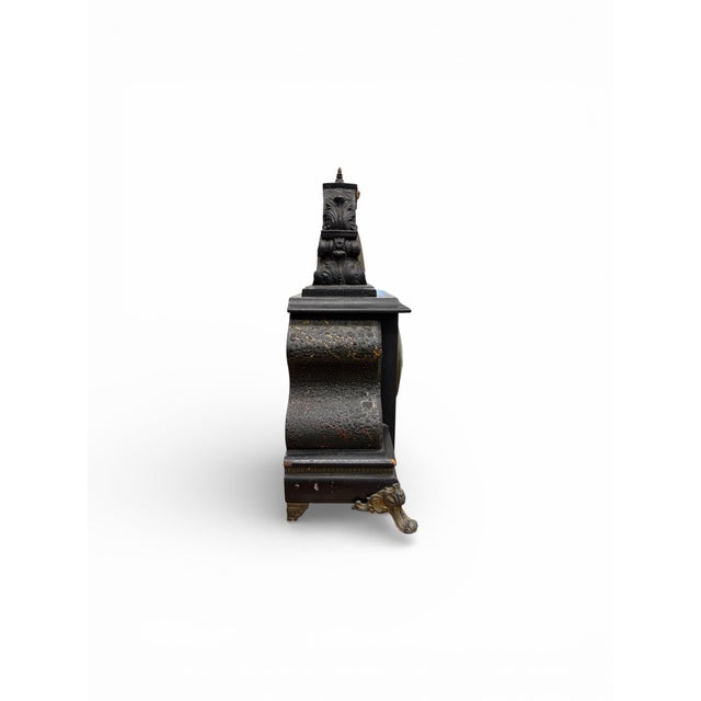 1903 Gilbert Bell Top Mantel Clock With Brass Bell, Original Key For Sale - Image 10 of 12