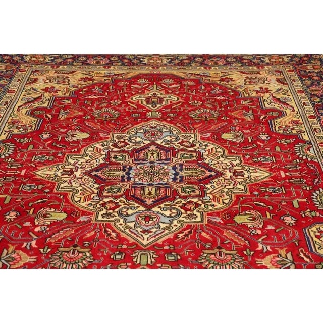 Brown Middle Eastern Hand-Knotted Tabriz Rug For Sale - Image 8 of 11
