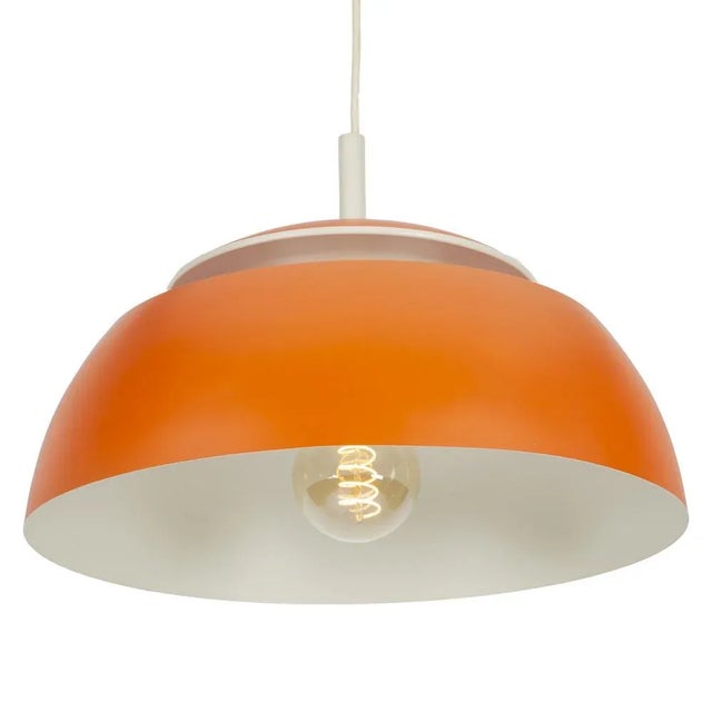 Mid-Century Modern Orange UFO Cascade Pendant Lamp For Sale - Image 3 of 6