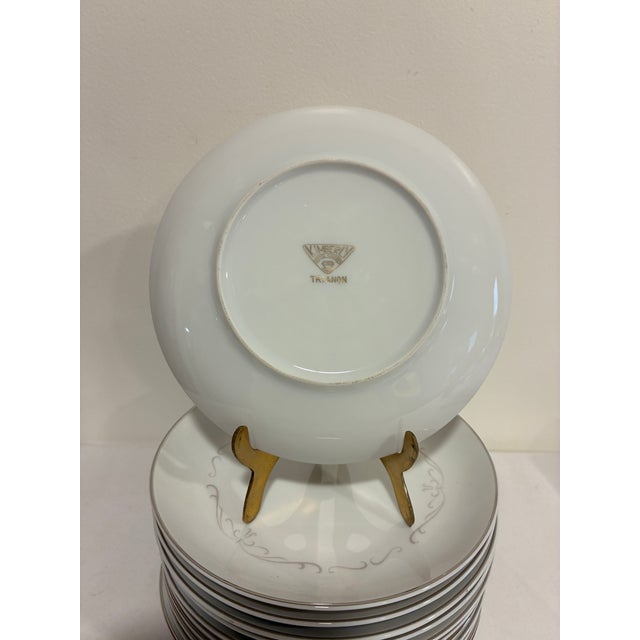 Vintage Kimberly Fine China "Trianon" Platinum Trim Bread Plates, Set of 12, Japan For Sale - Image 12 of 13