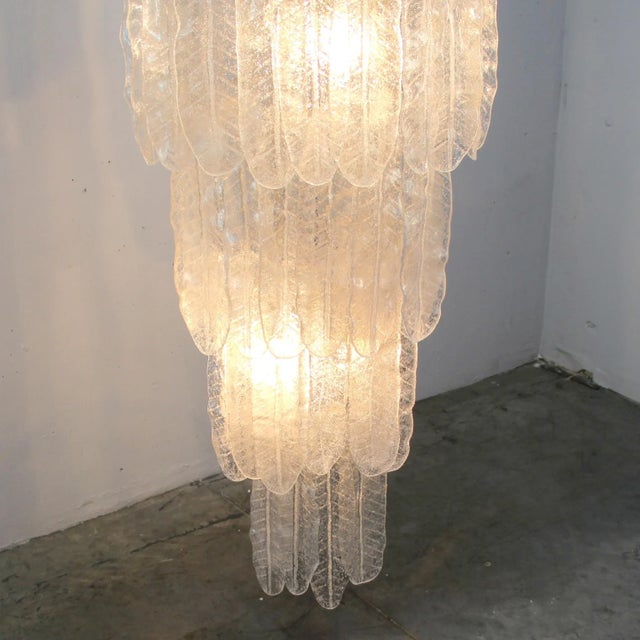 Murano Crystals Waterfall Ceiling Lamp Chandelier For Sale - Image 15 of 18