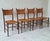 Wood Teak Dining Chairs with Patinated Cane Seats and Backs after Gio Ponti, Italy, 1950s, Set of 4 For Sale - Image 7 of 16