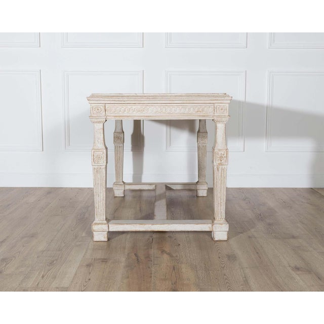 Early 19th Century Swedish Gustavian Painted Console Table For Sale - Image 9 of 12