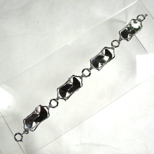 1930s Vintage Art Deco Designer Sterling Crystal Bracelet 1930s For Sale - Image 5 of 7