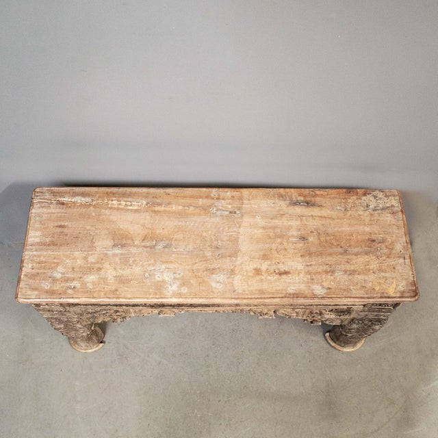 Indian Console Table From Antique Architectural Remnants For Sale - Image 9 of 11