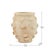 Rounded relief studs press outward across the full circumference of this Tamegroute pot, its soft white surface warmed by...