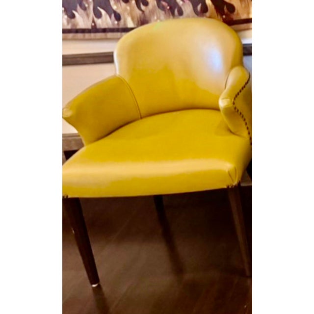 Michael Berman Michael Berman Studio Leather Michael Berman Chairs – Set of 4 | Beverly Hills Estate For Sale - Image 4 of 5