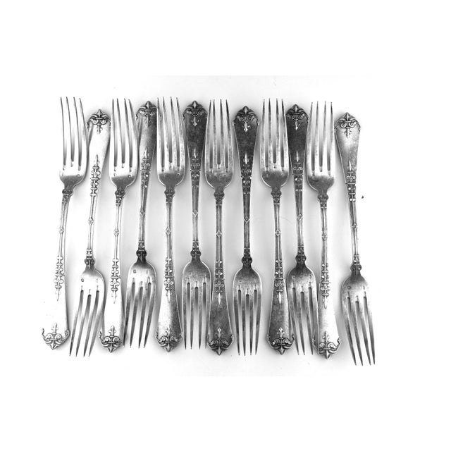 Antique Silver Forks, 1900s, Set of 12 For Sale - Image 13 of 13