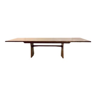 Baker McGuire Thin Grain Tan Oak Organic Modern Hourglass Dining Table For Sale