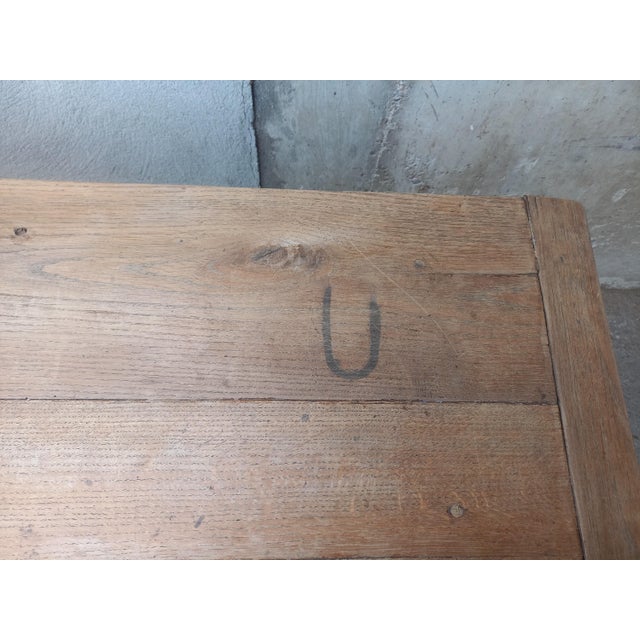 Antique Beech Farmhouse Table For Sale - Image 10 of 17