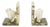 Marble Bookends with Stucco Fish Decoration, France, 1970s, Set of 2 For Sale