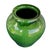 French Provincial Antique French Provincial Pottery. Terra Cotta Pot With Green Drip Glaze For Sale - Image 3 of 11