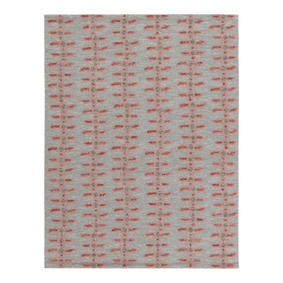 Scandinavian Style Kilim Rug in Gray, Red & Pink by Rug & Kilim 6x9 For Sale