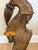 Vintage Indian Carved Wood Architectural Fragment on Iron Candle Stand For Sale - Image 4 of 12