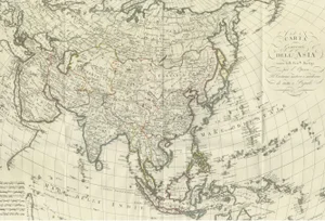 Antique Map of Asia by Ferrario, 1815