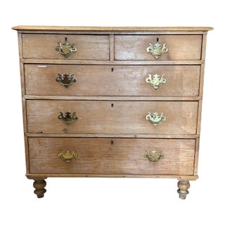 Antique English Pine Chest of Drawers. For Sale