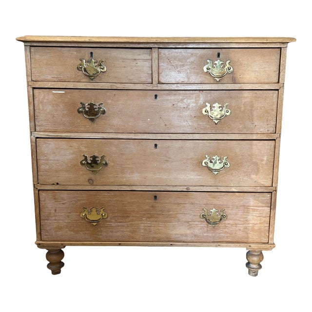 Antique English Pine Chest of Drawers. For Sale