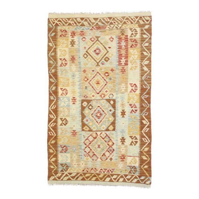 Vintage Afghani Kilim Rug - 3'3 x 5'05 For Sale