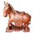 Vintage 1940s Chinese Folk Art Hand Carved Boxwood Horse For Sale