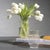 Mimo Clear Optic Glass Vases, Set of 2—A refined accent with a sculptural touch. Crafted from clear optic glass, these...