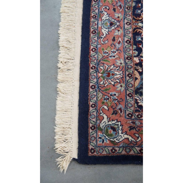 Textile Vintage Middle Eastern Dark Blue Rug For Sale - Image 7 of 10