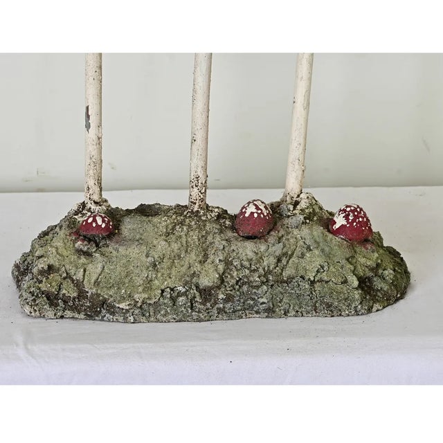 Early 20th Century English Vintage Garden Mushrooms Sculpture For Sale - Image 5 of 7