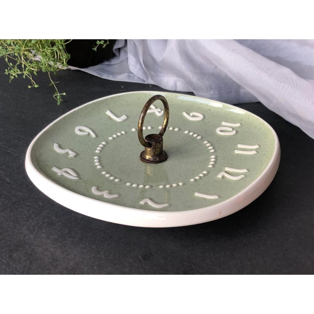 1950s Vintage Russel Wright Ceramic Clock Tidbit Tray Bowl For Sale - Image 5 of 10