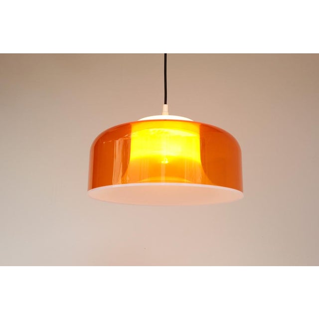 Vintage/design 1960s pendant light, temporary lampshade made of acrylic glass (abs plastic) - probably made in italy. very...
