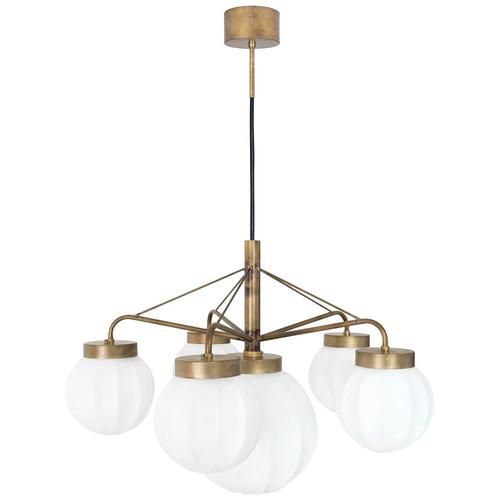 Raw Brass and Glass Klyfta 6L Ceiling Lamp by Johan Carpner for Konsthantverk For Sale - Image 10 of 10