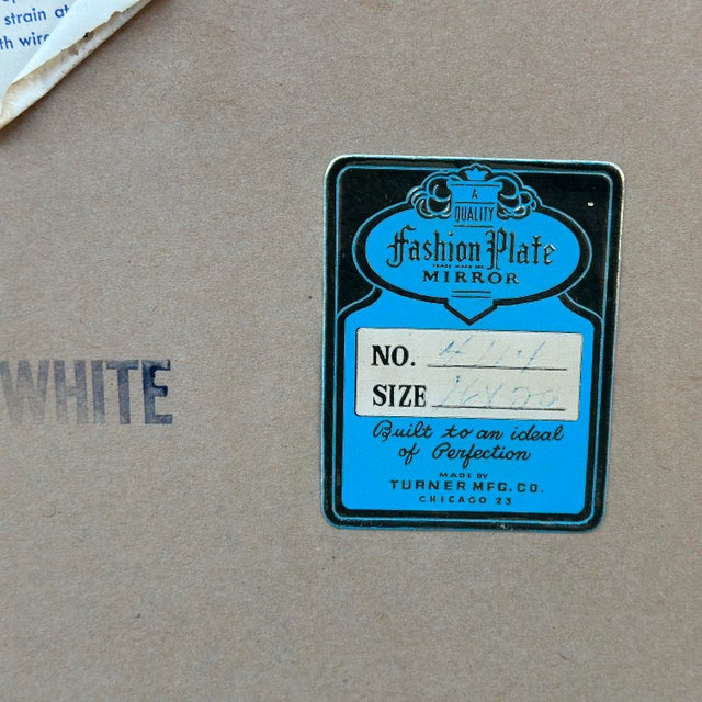 Turner Mfg. Co. Gold Splatter Wall Mirror With Brass Ring Finial For Sale - Image 10 of 10